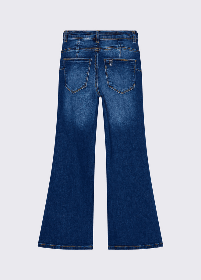 LIU JO KIDS jeans flare bambina denim scuro - 2