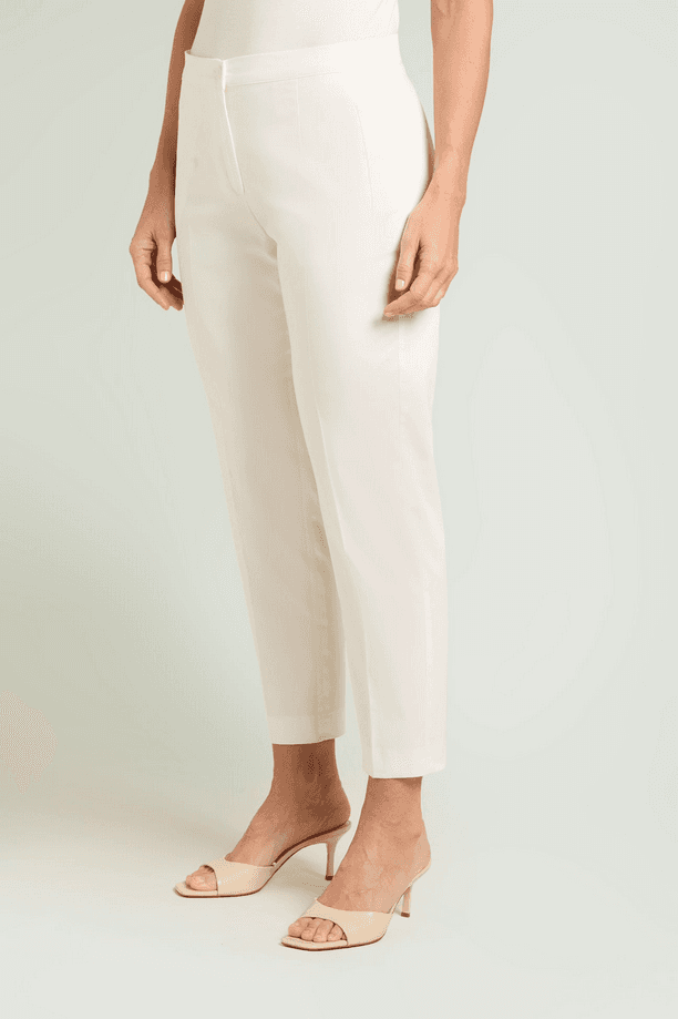 LUISA VIOLA pantalone a sigaretta donna bianco - 2
