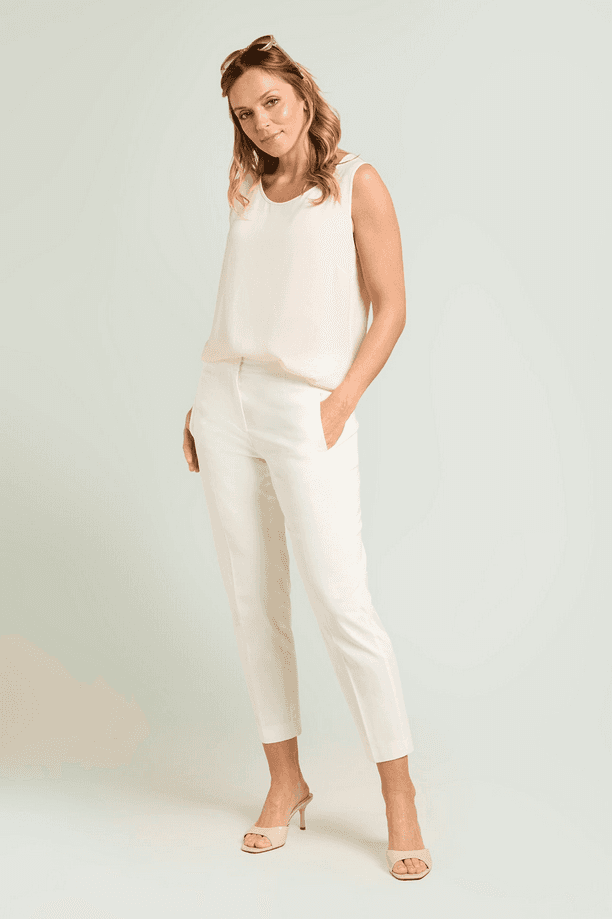 LUISA VIOLA pantalone a sigaretta donna bianco - 4