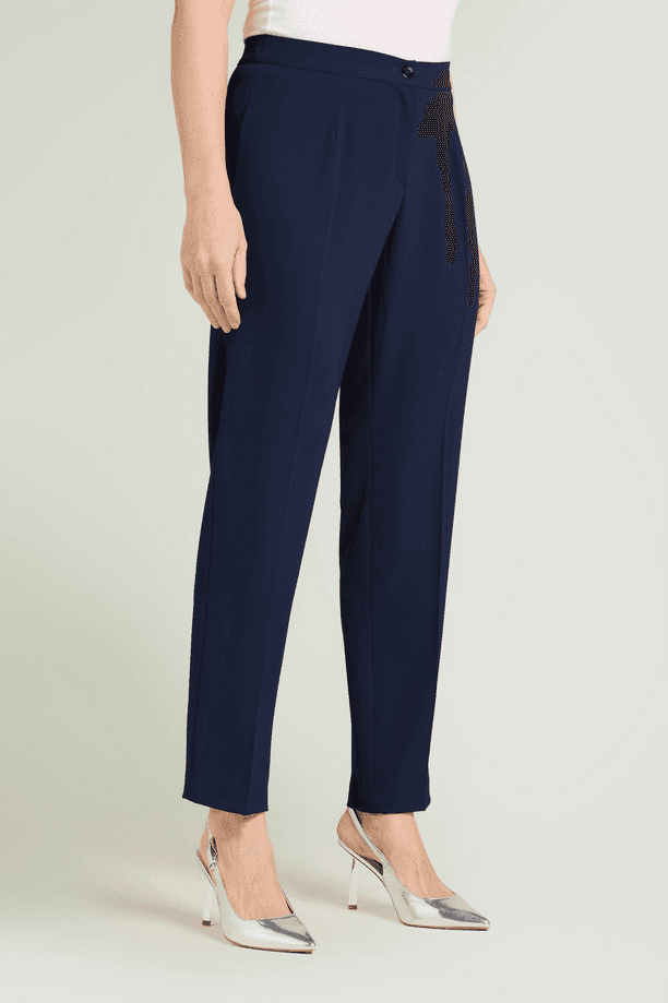 LUISA VIOLA pantalone a sigaretta donna blu - 2