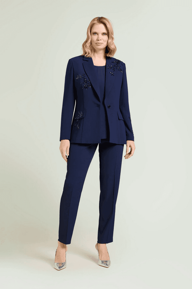 LUISA VIOLA pantalone a sigaretta donna blu - 4