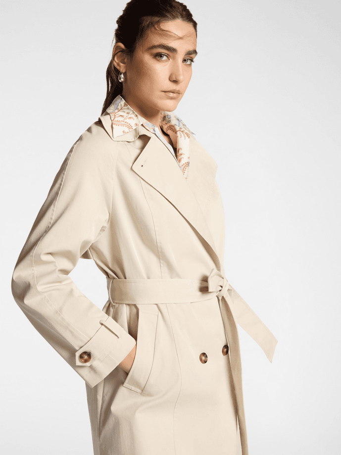 ELENA MIRO trench doppiopetto donna beige - 4