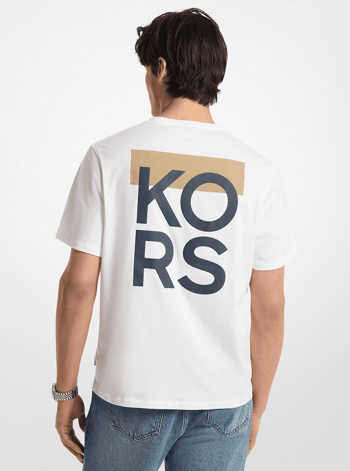 MICHAEL KORS t-shirt con logo uomo bianco - 2