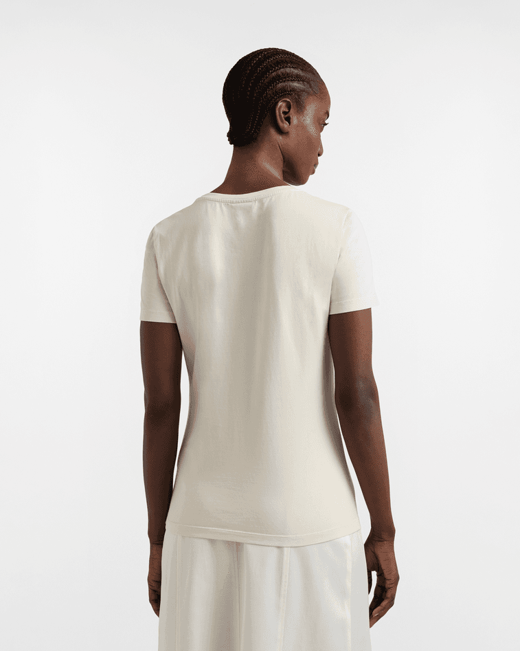 Harmont&amp;blaine t-shirt con maxi bassotto donna sabbia - 4