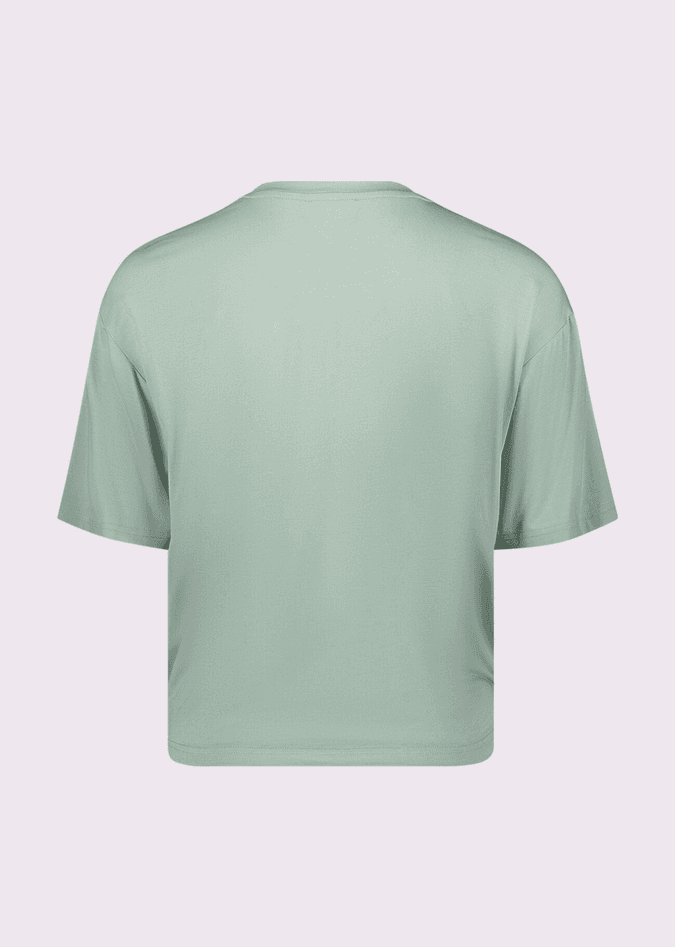 GAUDI t-shirt con stampa e nodo donna verde - 4