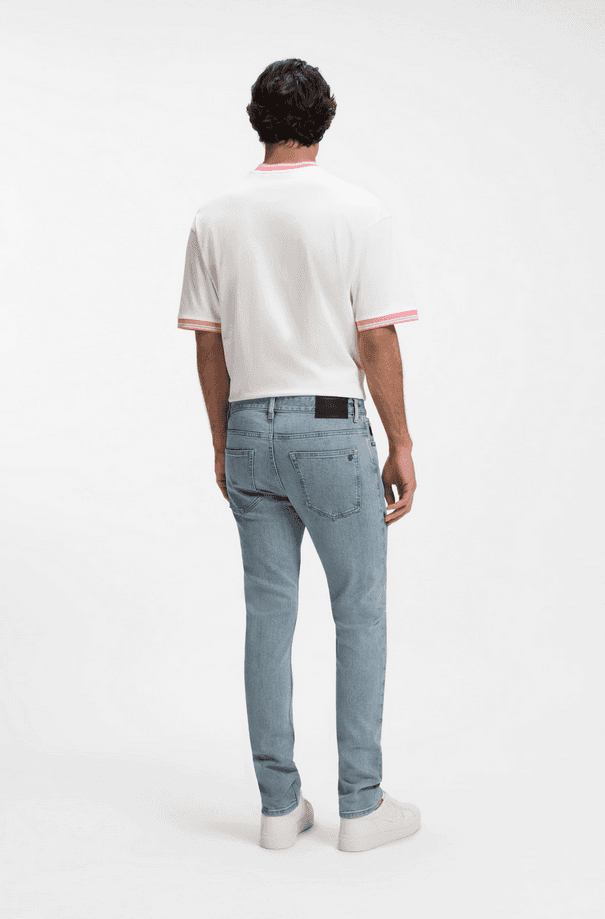 Hugo Boss jeans slim fit uomo blu chiaro - 4
