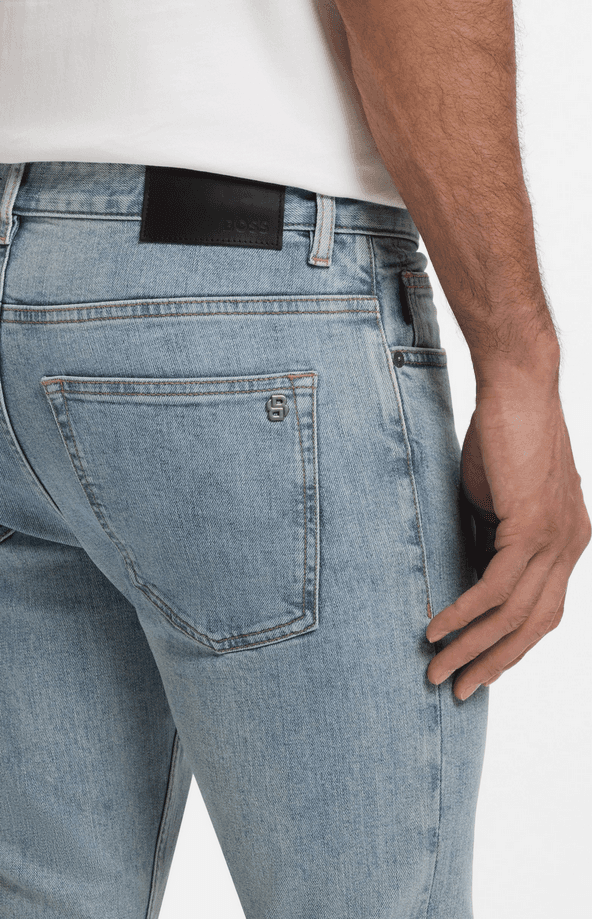 Hugo Boss jeans slim fit uomo blu chiaro - 5