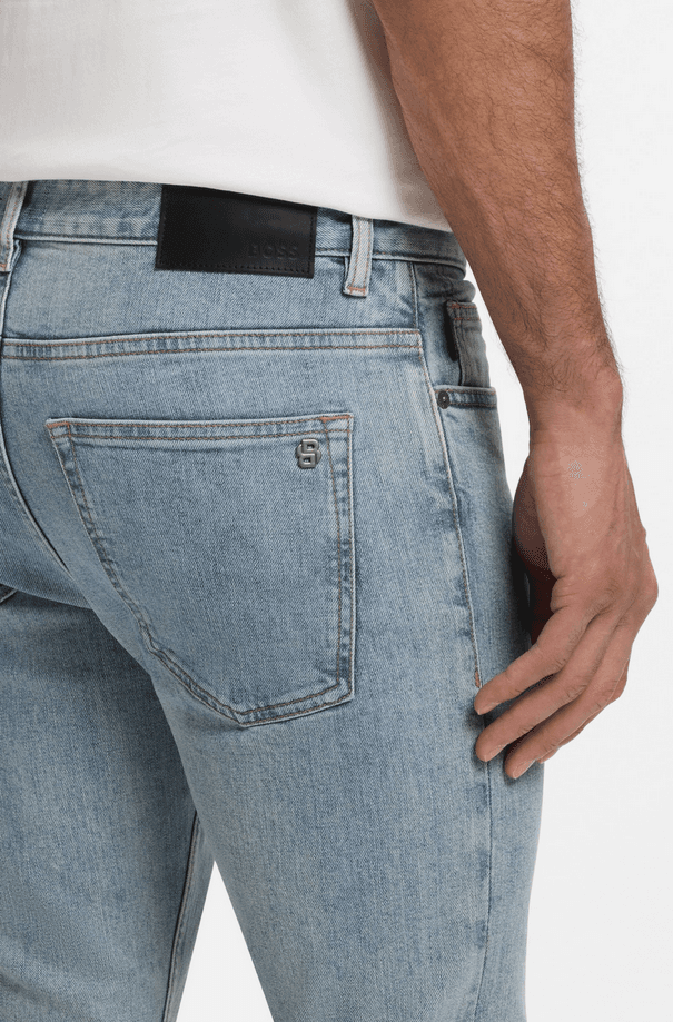 Hugo Boss jeans slim fit uomo blu chiaro - 5