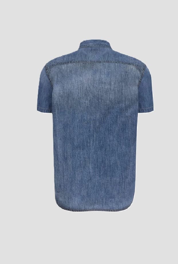 GUESS camicia in denim uomo blue - 2