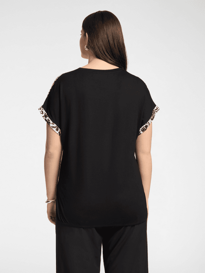 ELENA MIRO blusa stampata donna nero - 3