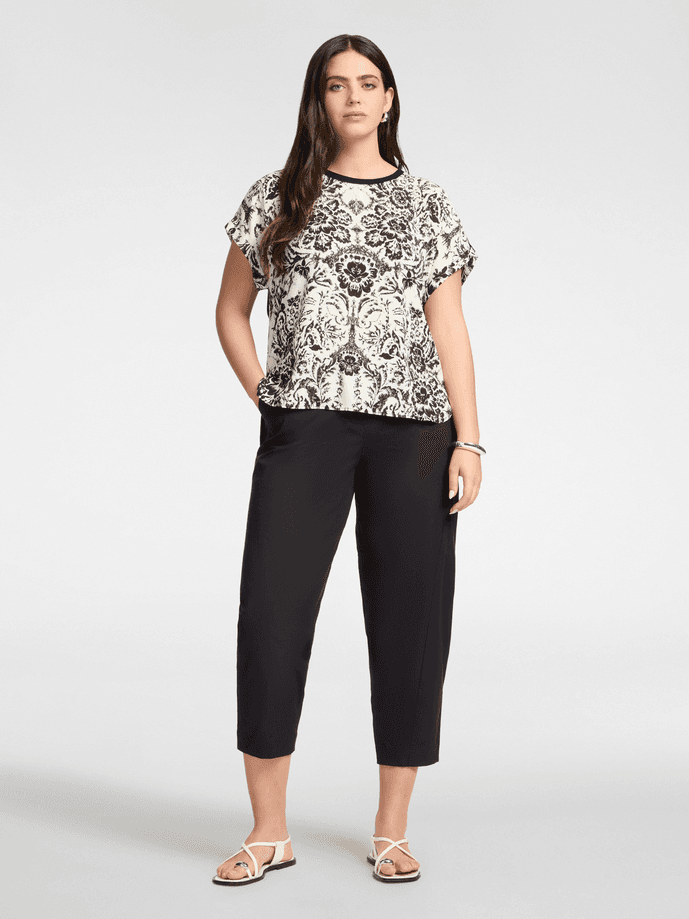 ELENA MIRO blusa stampata donna nero - 4