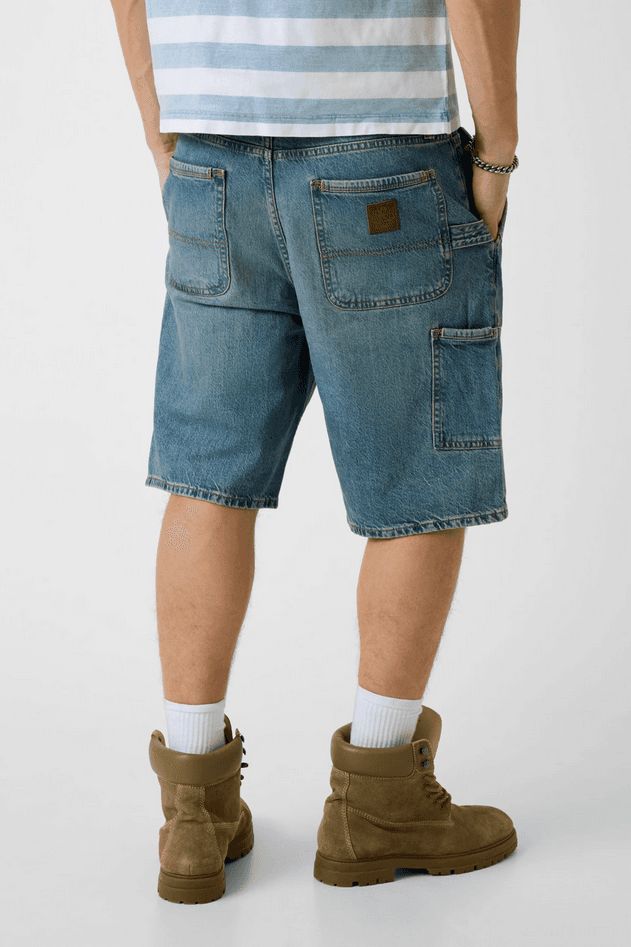 GUESS shorts uomo blu chiaro - 3