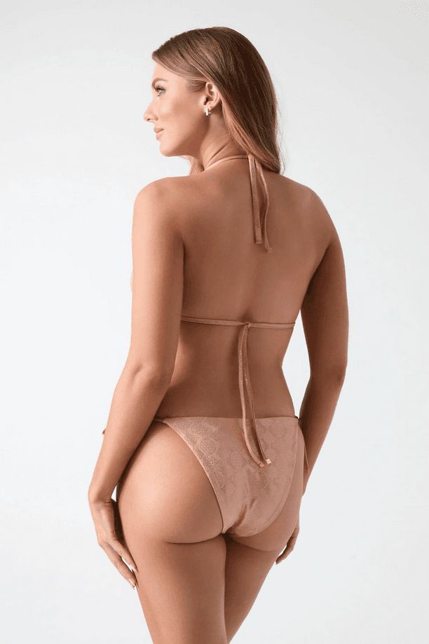GUESS top bikini a tringolo donna beige - 2