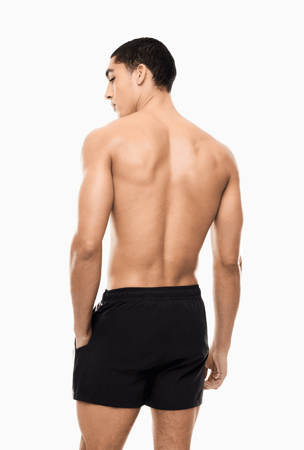 EA7 costume da bagno con bande uomo nero - 3