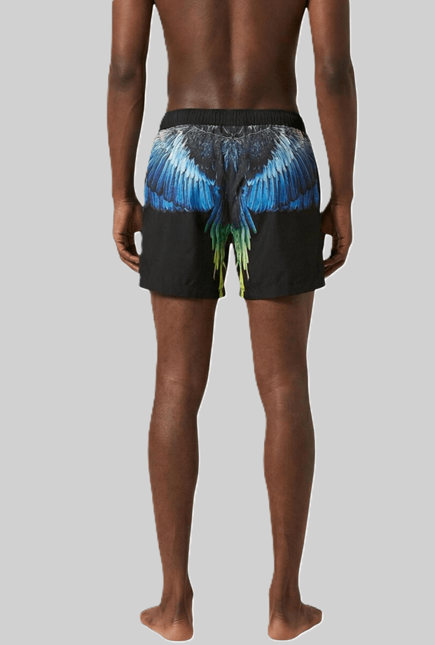COUNTY OF MILAN costume da bagno con ali royal uomo nero - 2