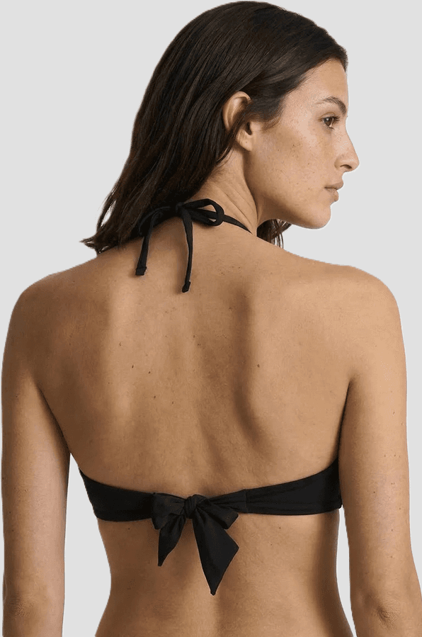 GUESS top bikini a fascia con anelli donna nero - 3