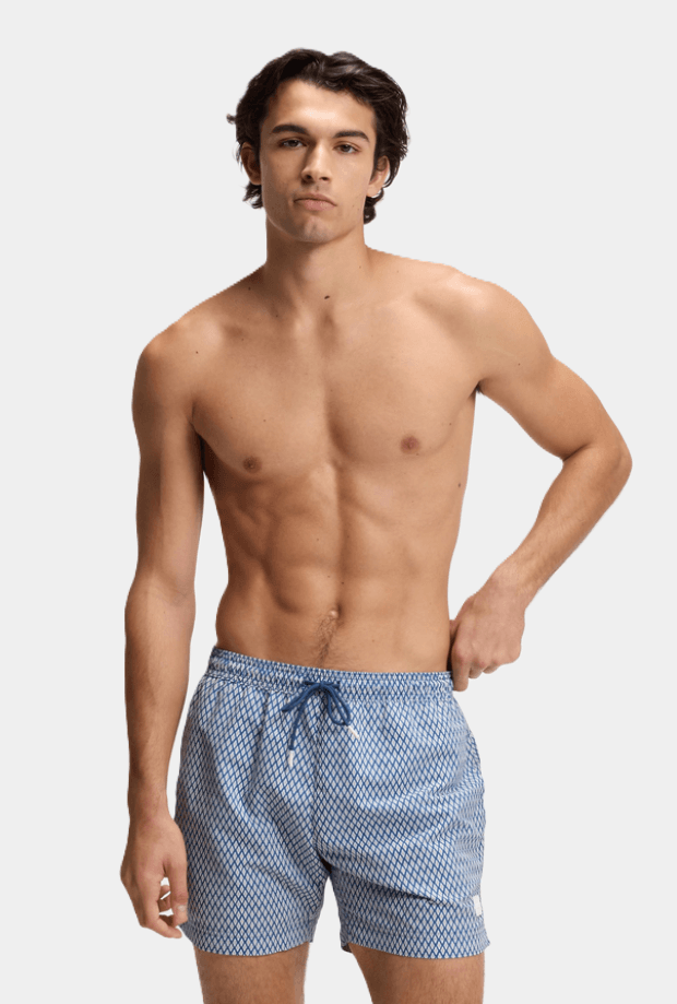 Hugo Boss costume da bagno con microstampa uomo blue - 2