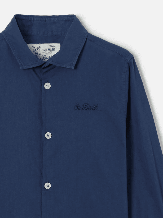 SAINT BARTH camicia chemise ice jr bambino navy blue - 3