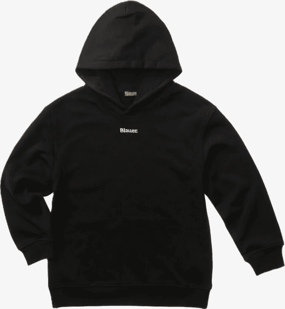 Blauer felpa con cappuccio bambino nero