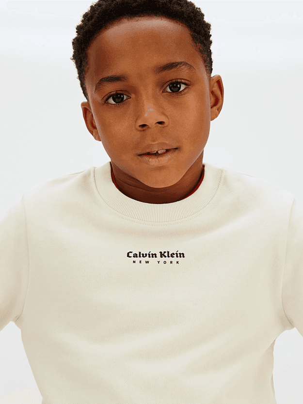 CALVIN KLEIN KIDS felpa con logo bambino bianca - 3