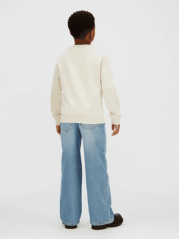 CALVIN KLEIN KIDS felpa con logo bambino bianca - 4
