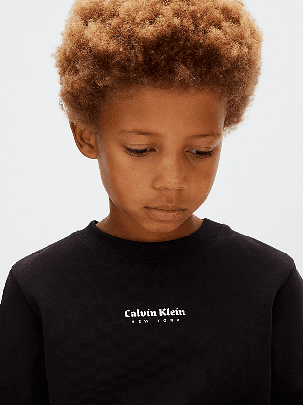 CALVIN KLEIN KIDS felpa con logo bambino nero - 2