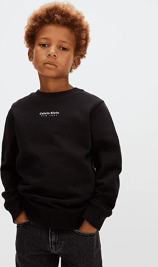 CALVIN KLEIN KIDS felpa con logo bambino nero - 3