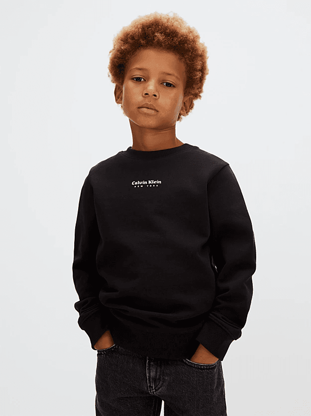 CALVIN KLEIN KIDS felpa con logo bambino nero - 3