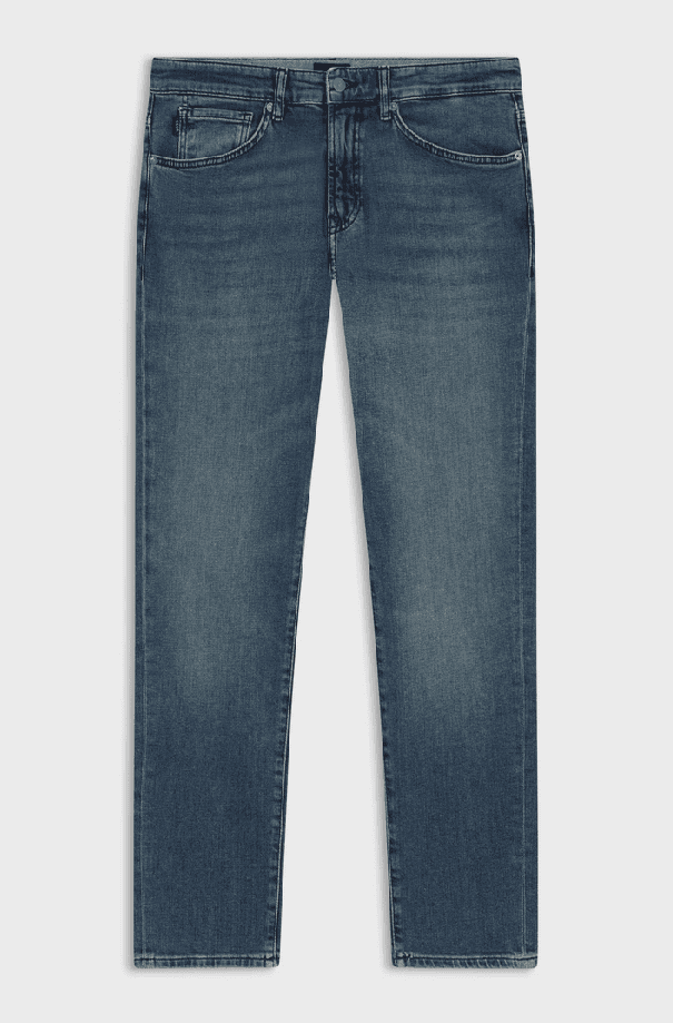 Hugo Boss jeans regular fit uomo blu medio - 5