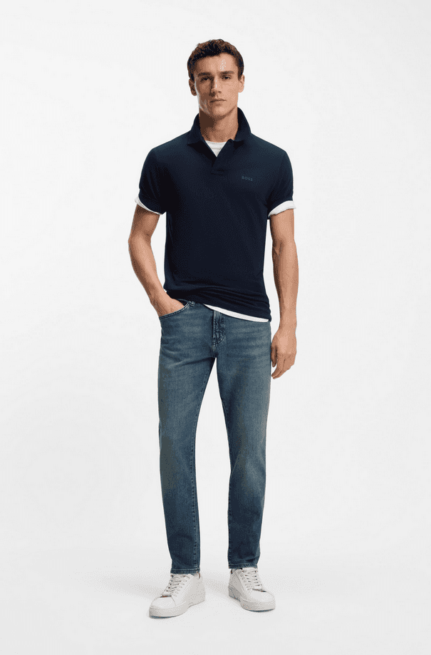 Hugo Boss jeans regular fit uomo blu medio - 3
