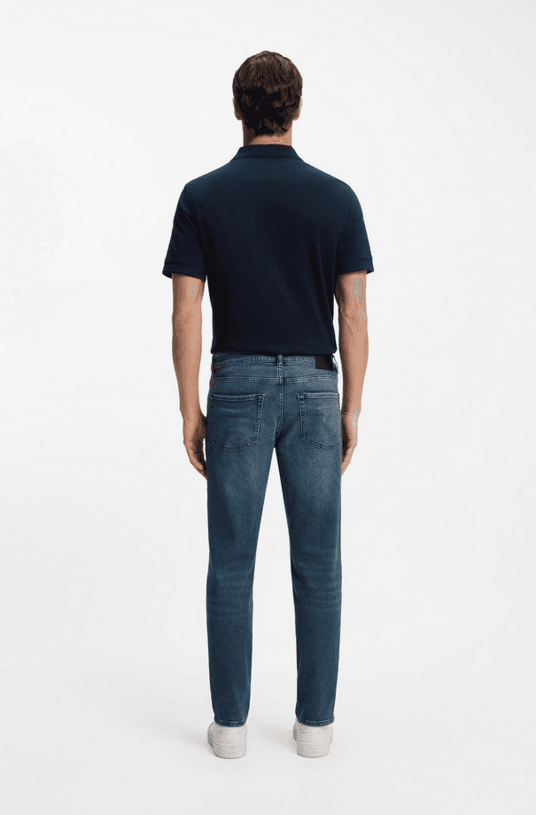 Hugo Boss jeans regular fit uomo blu medio - 4