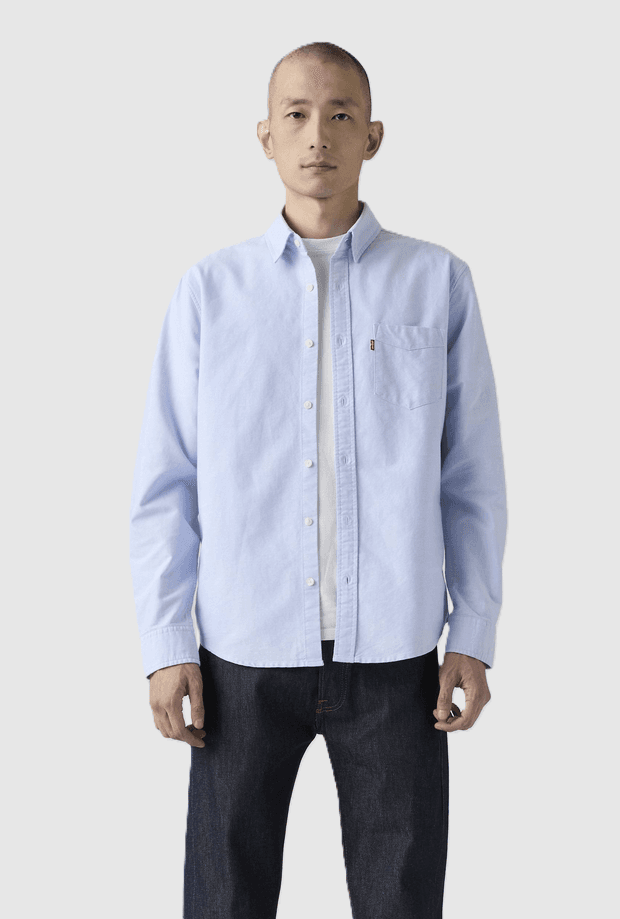 LEVI'S camicia con taschino uomo blu - 2