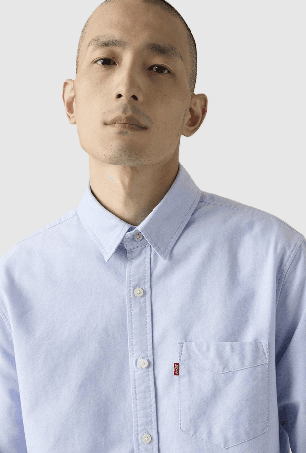 LEVI'S camicia con taschino uomo blu - 3