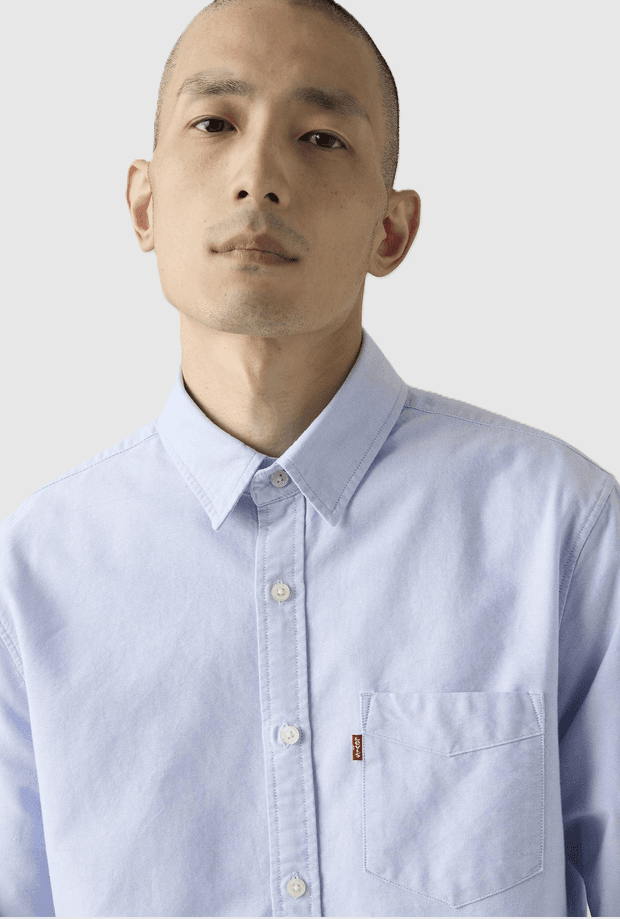 LEVI'S camicia con taschino uomo blu - 3