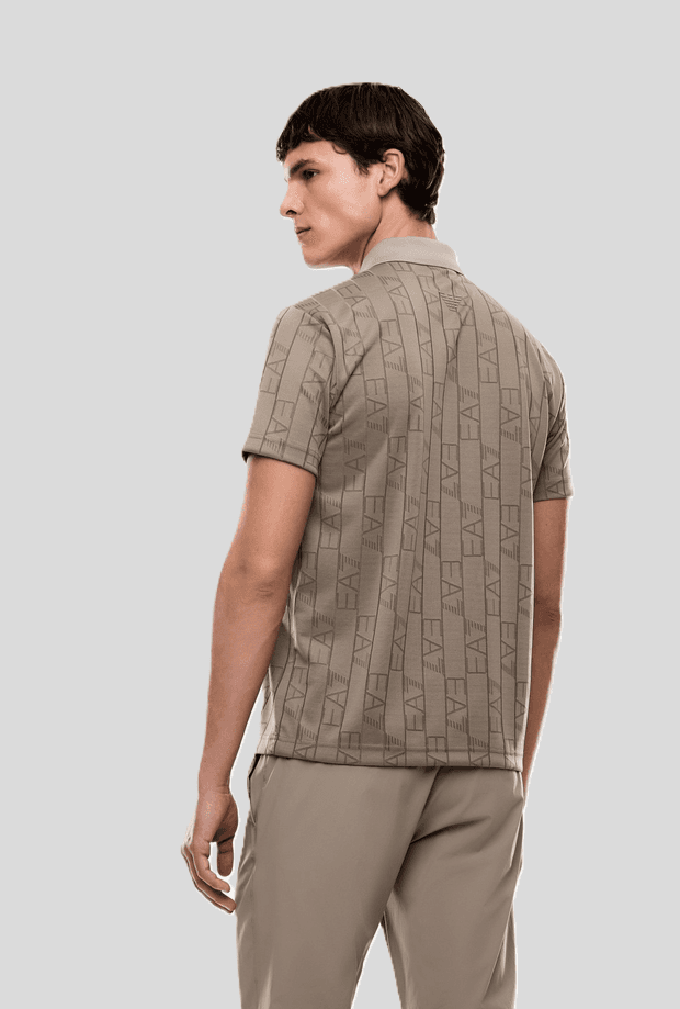 EA7 polo ventus7 uomo beige - 3
