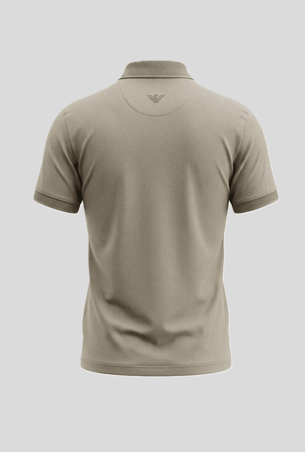 EA7 polo in tessuto tecnico uomo beige - 2