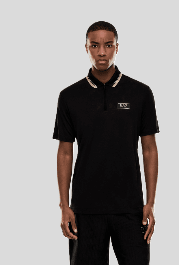 EA7 polo premium label uomo nero - 2