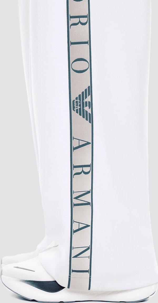 EA7 pantalone in tessuto tecnico donna bianco - 3