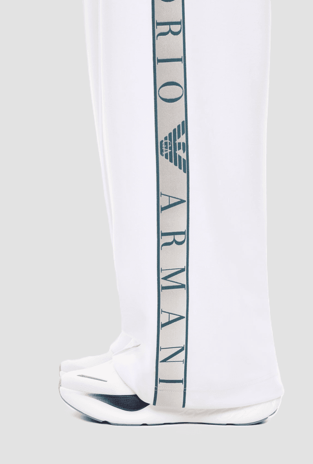 EA7 pantalone in tessuto tecnico donna bianco - 3