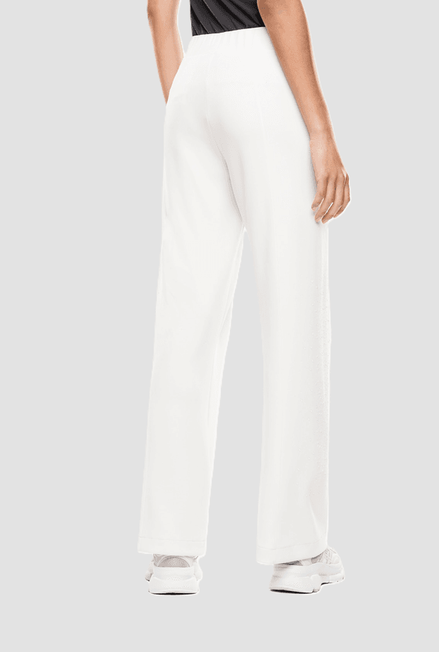 EA7 pantalone a gamba larga donna bianco - 3