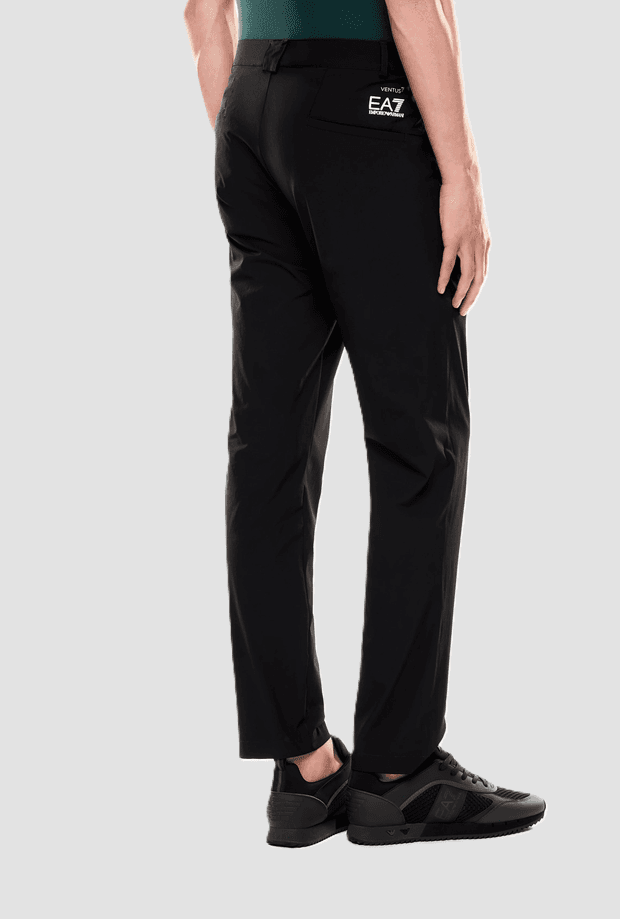 EA7 pantalone in tessuto tecnico uomo nero - 4