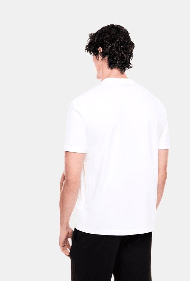EA7 t-shirt con logo uomo bianco - 3