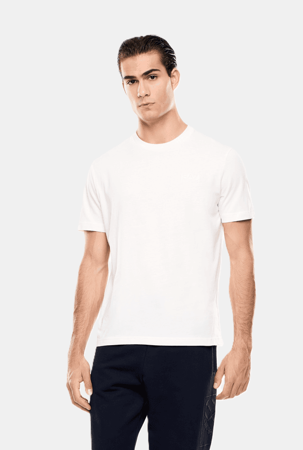 EA7 t-shirt con stampa schiena uomo bianco - 2