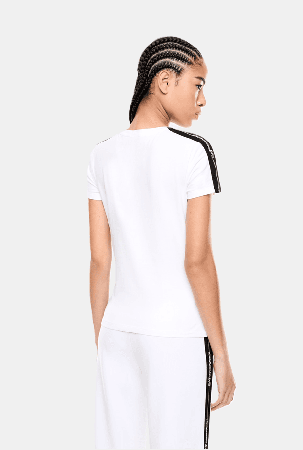 EA7 t-shirt logo series donna bianco - 3