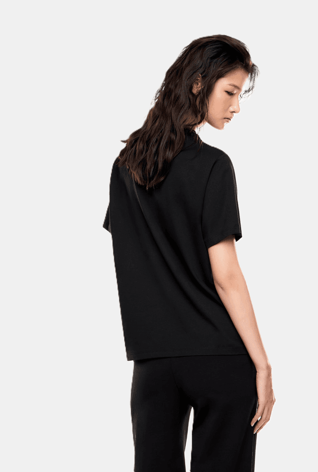 EA7 t-shirt con logo donna nero - 4