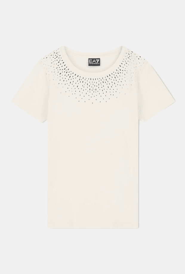 EA7 t-shirt precious donna bianco