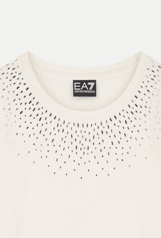 EA7 t-shirt precious donna bianco - 3