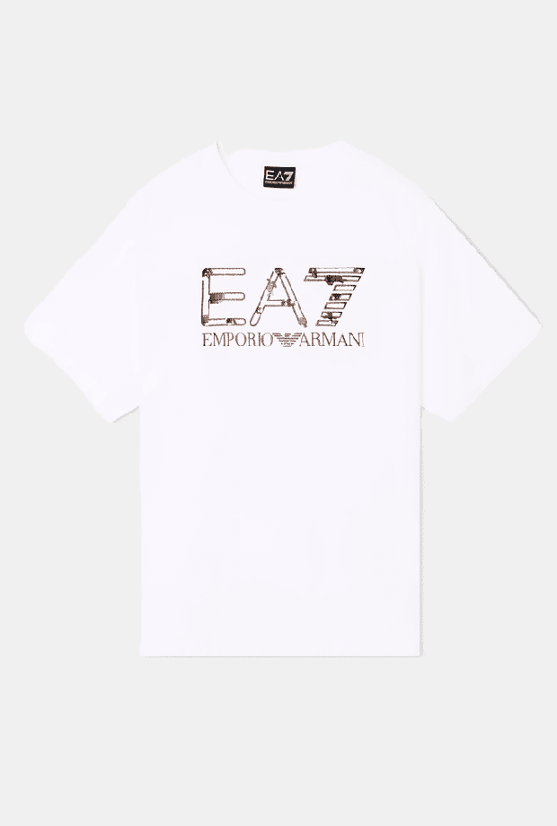 EA7 t-shirt con logo donna bianca