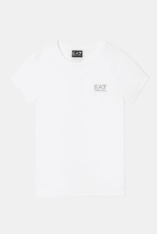 EA7 t-shirt in tessuto tecnico donna bianco - 5