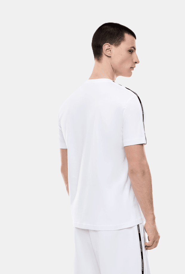 EA7 t-shirt con logo spalle uomo bianco - 3